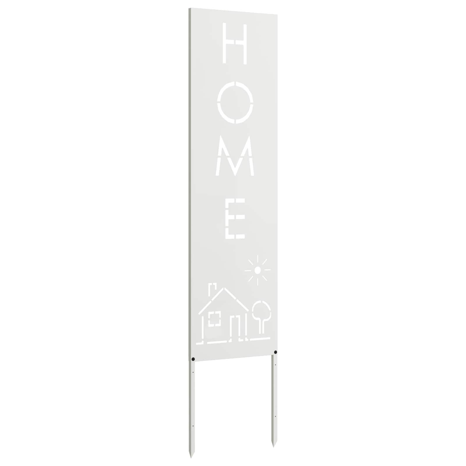 vidaXL Garden Privacy Screen White 32 x 140 cm Cold-rolled steel 5