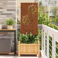 Garden Privacy Screen Rusty Weathering Steel