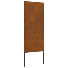 vidaXL Garden Privacy Screen Rusty 50 x 140 cm Weathering Steel 2