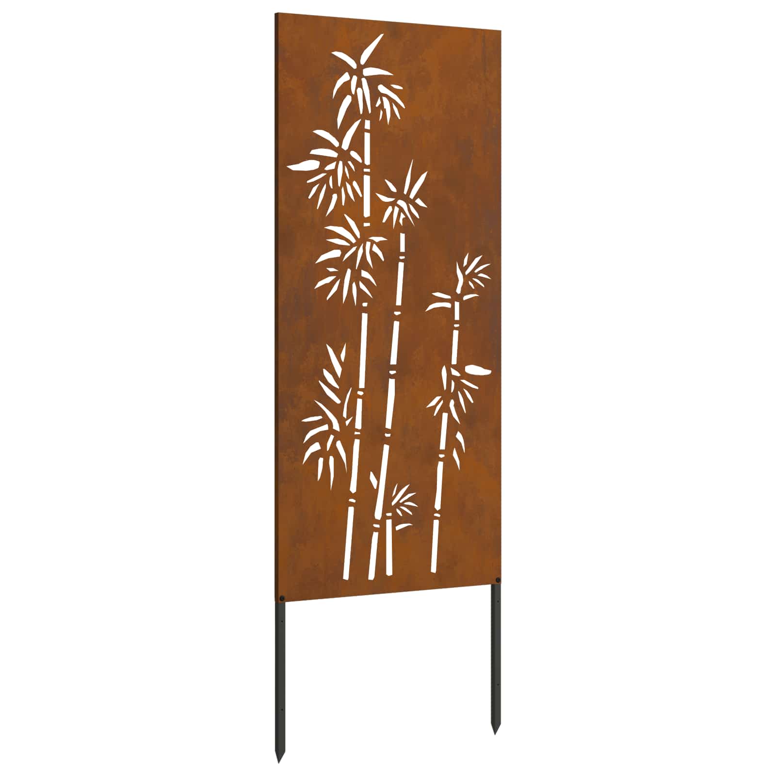 vidaXL Garden Privacy Screen Floral Rusty 50 x 140 cm Weathering Steel 2