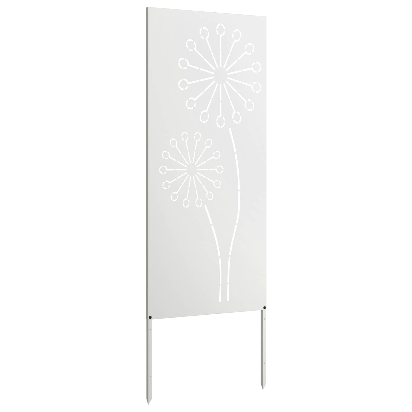 vidaXL Garden Privacy Screen White 50 x 140 cm Cold-rolled steel 5