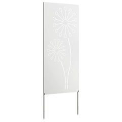 vidaXL Garden Privacy Screen White 50 x 140 cm Cold-rolled steel 5