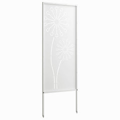 vidaXL Garden Privacy Screen White 50 x 140 cm Cold-rolled steel 6