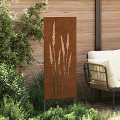 vidaXL Garden Privacy Screen Floral Rusty 50 x 140 cm Weathering Steel 3