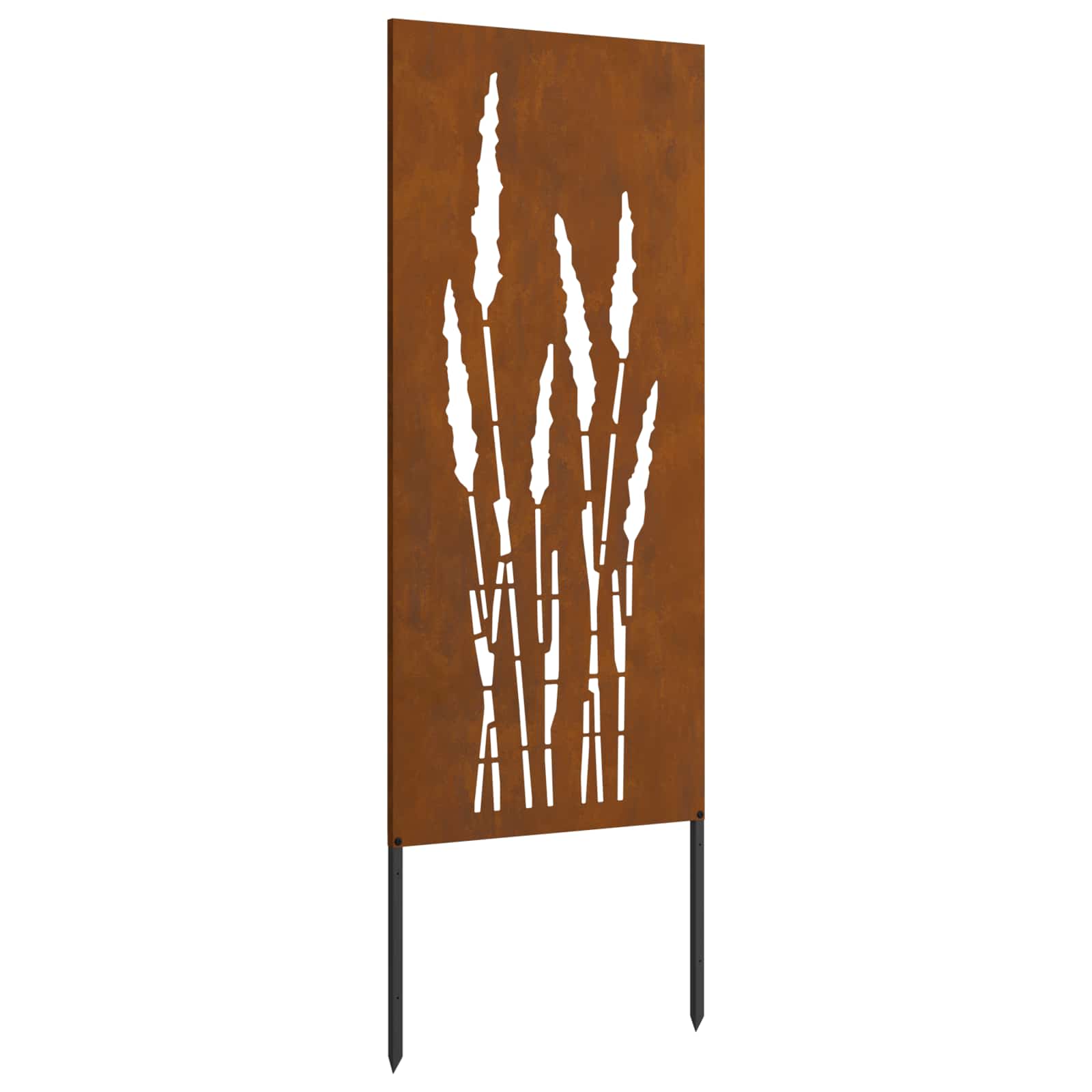 vidaXL Garden Privacy Screen Floral Rusty 50 x 140 cm Weathering Steel 2