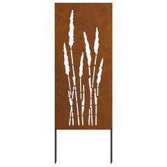 vidaXL Garden Privacy Screen Floral Rusty 50 x 140 cm Weathering Steel 4