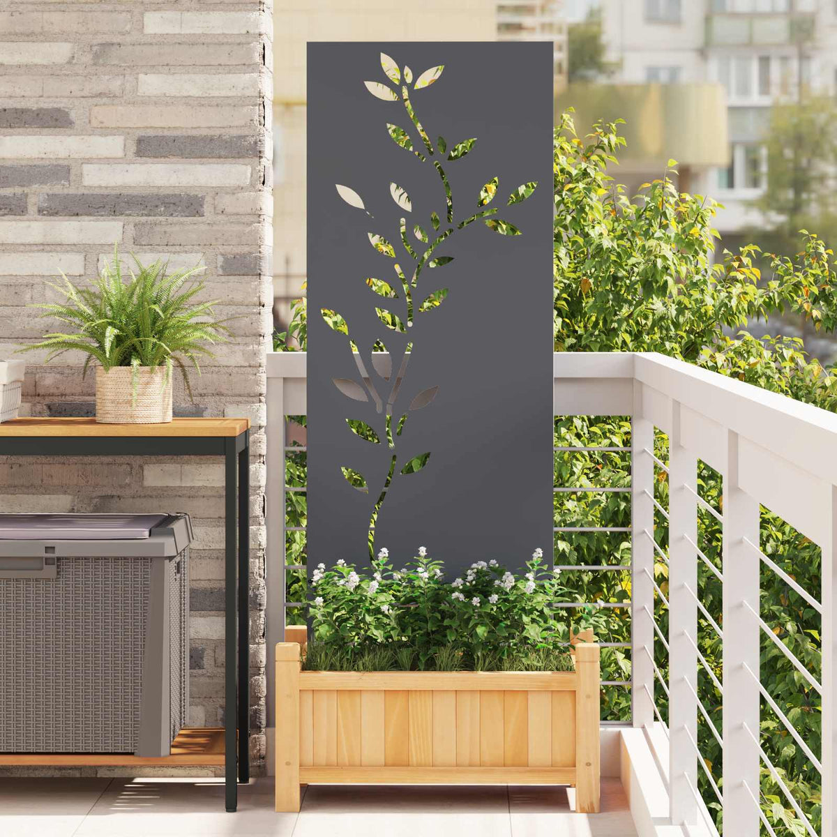 Garden Privacy Screen Cold-rolled Steel Anthracite