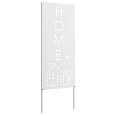 vidaXL Garden Privacy Screen White 50 x 140 cm Cold-rolled steel 5
