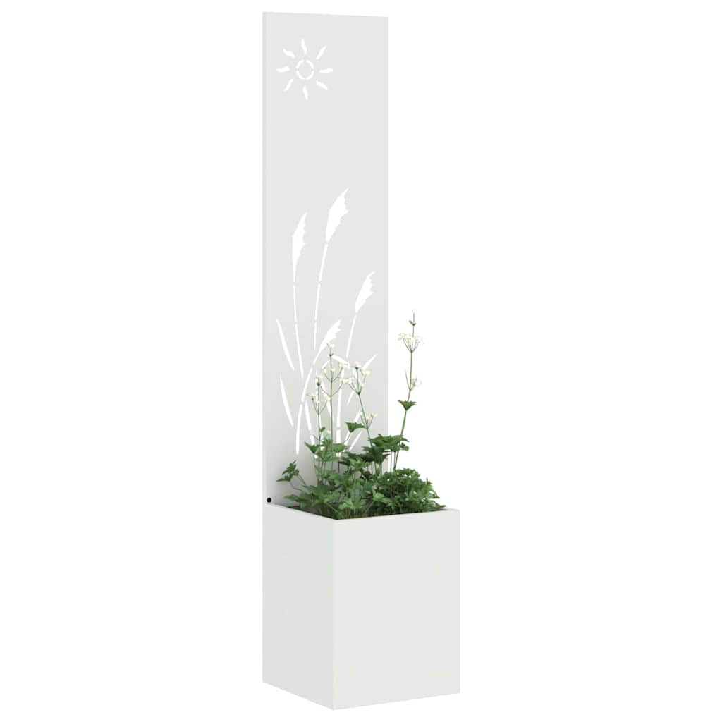 vidaXL Garden Privacy Screen White 32 x 32 x 150 cm Cold-rolled steel 3