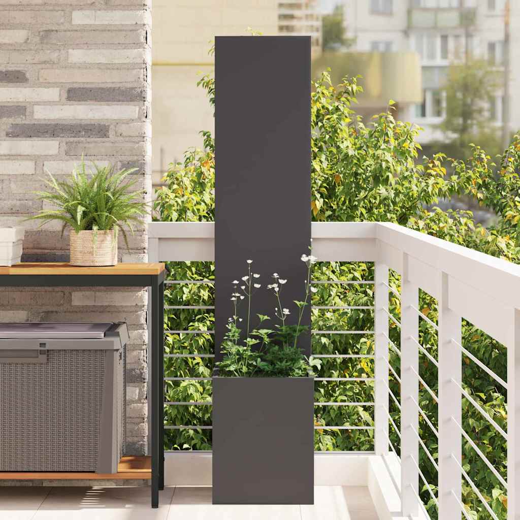 vidaXL Garden Privacy Screen Black 32 x 32 x 150 cm Cold-rolled steel 1