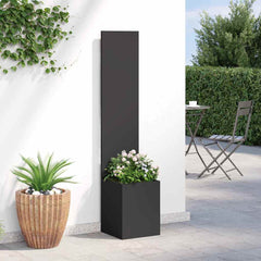vidaXL Garden Privacy Screen Black 32 x 32 x 150 cm Cold-rolled steel 4