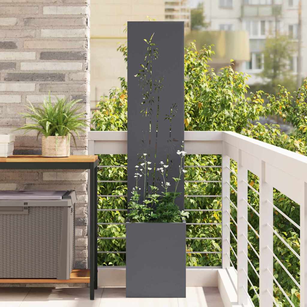 Garden Privacy Screen Fretwork Anthracite