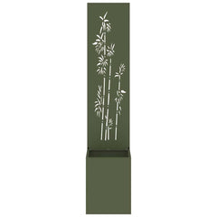 vidaXL Garden Privacy Screen Floral Olive green 32 x 32 x 150 cm 5