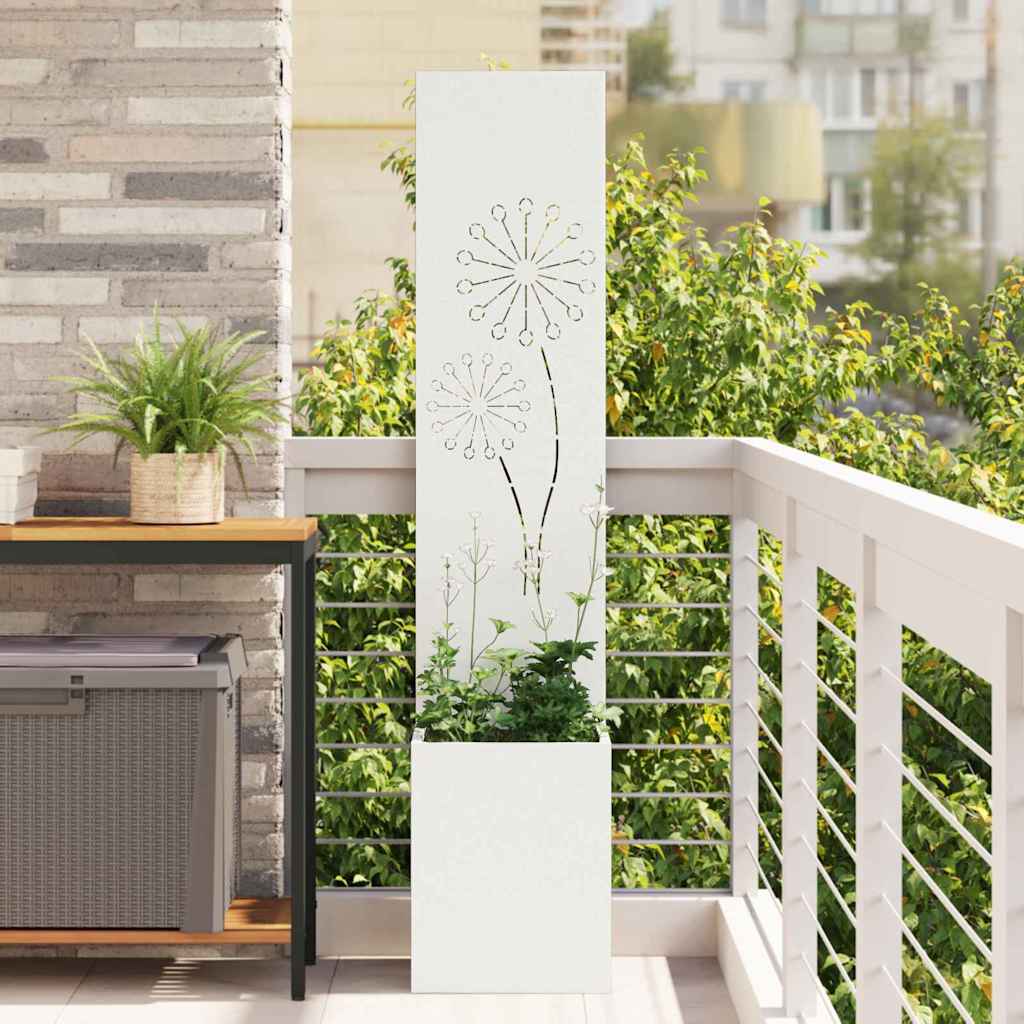 Garden Privacy Screen Cold-rolled Steel White
