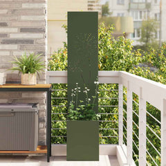 Garden Privacy Screen Fretwork Olive Green