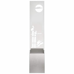vidaXL Garden Privacy Screen Sliver 32 x 32 x 150 cm Stainless steel 5