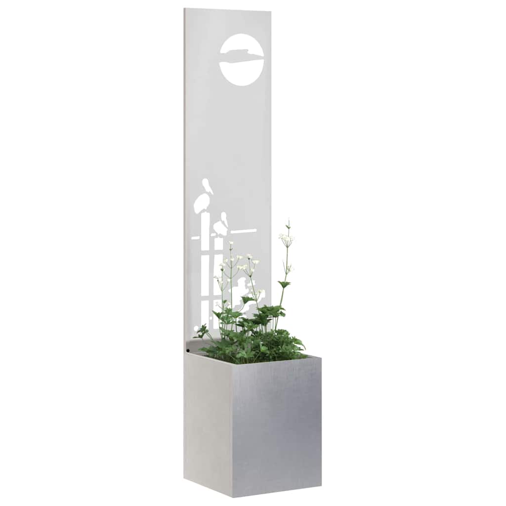 vidaXL Garden Privacy Screen Sliver 32 x 32 x 150 cm Stainless steel 3