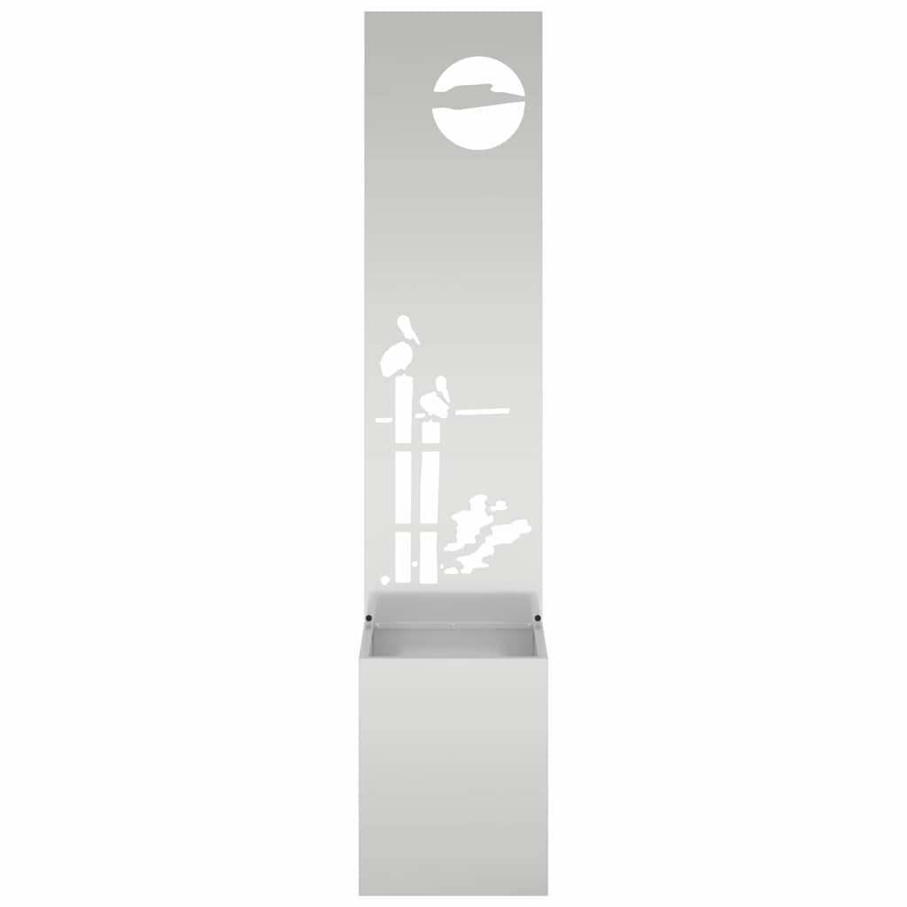 vidaXL Garden Privacy Screen Silver 32 x 32 x 150 cm Galvanised steel 5