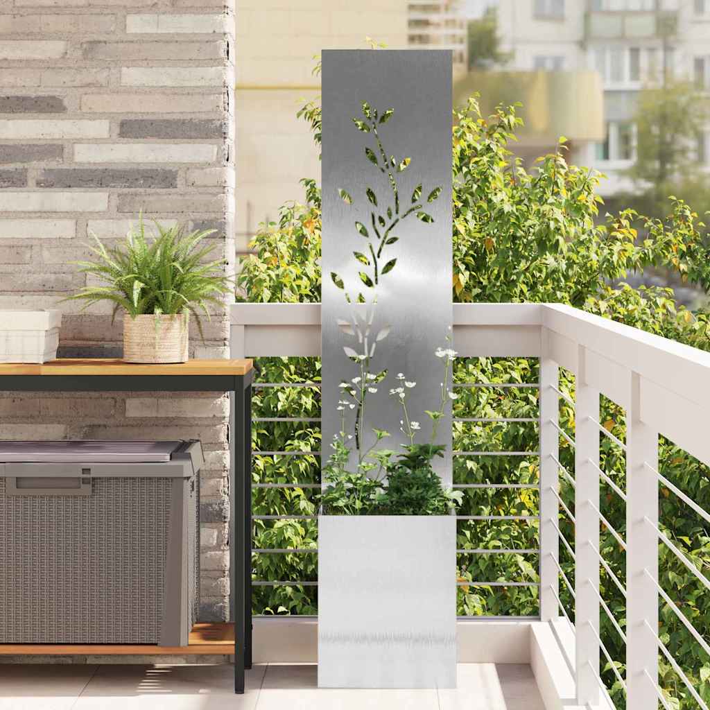 vidaXL Garden Privacy Screen Sliver 32 x 32 x 150 cm Stainless steel 1