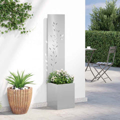 vidaXL Garden Privacy Screen Sliver 32 x 32 x 150 cm Stainless steel 4