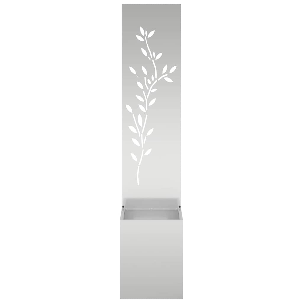 vidaXL Garden Privacy Screen Silver 32 x 32 x 150 cm Galvanised steel 5