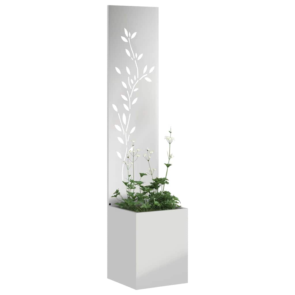 vidaXL Garden Privacy Screen Silver 32 x 32 x 150 cm Galvanised steel 3