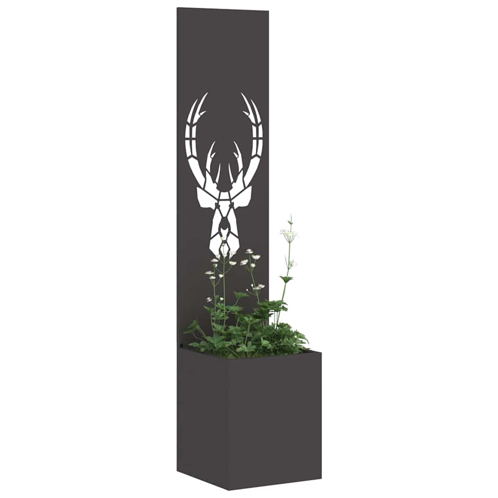vidaXL Garden Privacy Screen Black 32 x 32 x 150 cm Cold-rolled steel 3