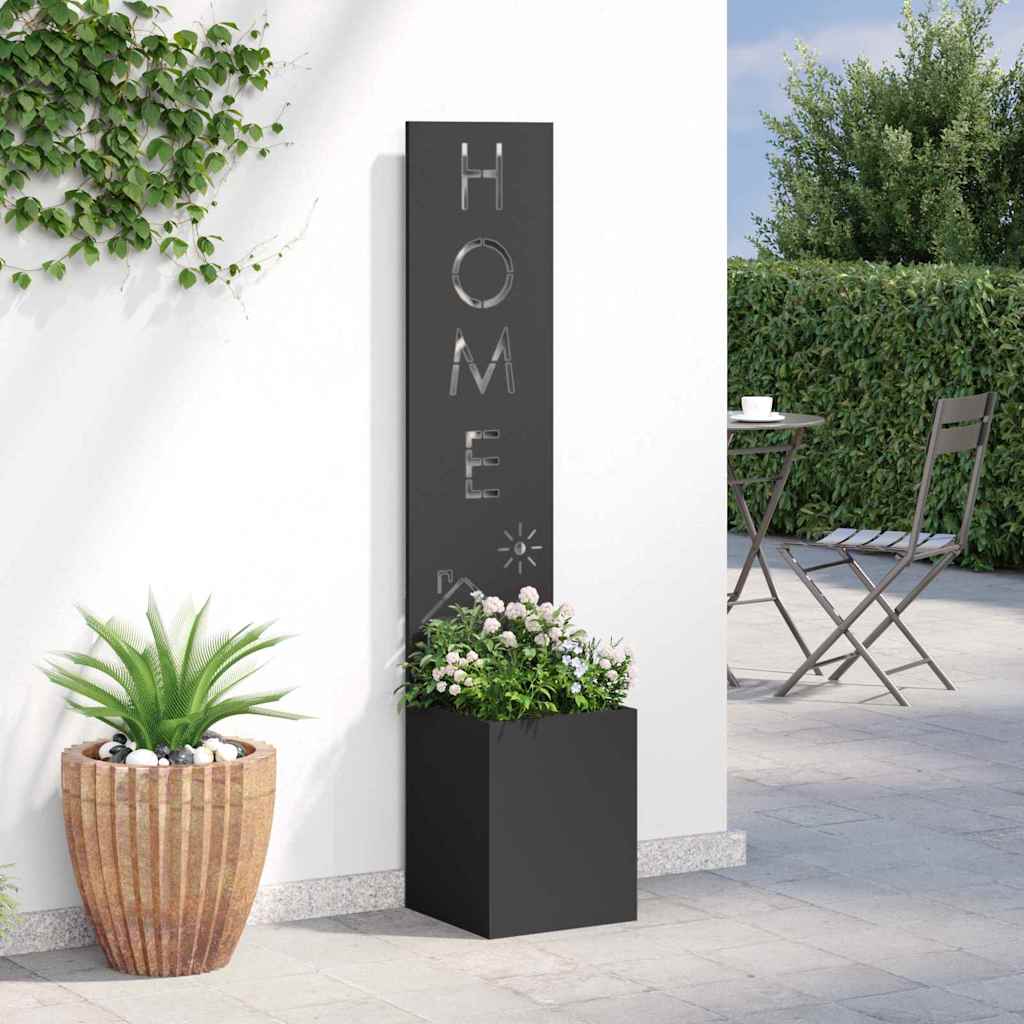 vidaXL Garden Privacy Screen Black 32 x 32 x 150 cm Cold-rolled steel 4