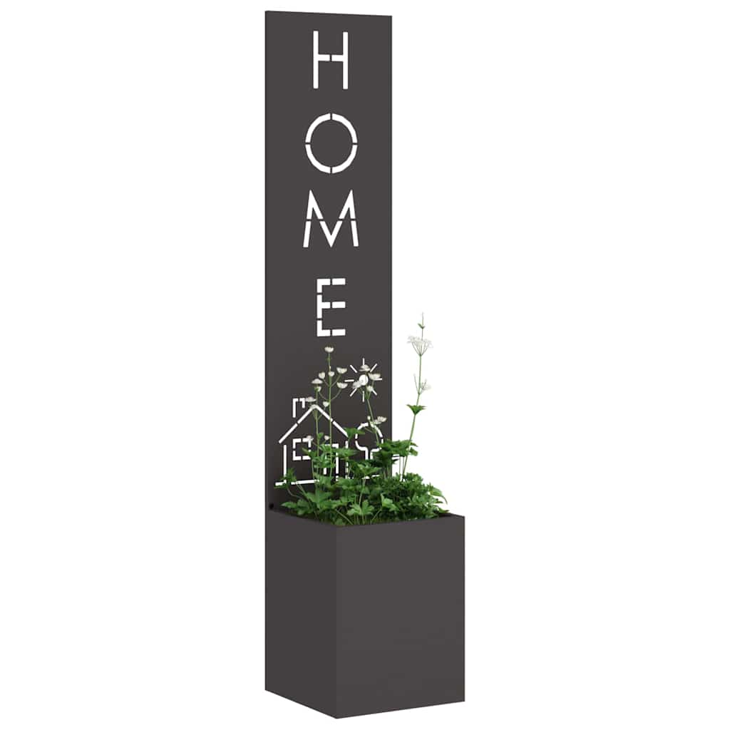 vidaXL Garden Privacy Screen Black 32 x 32 x 150 cm Cold-rolled steel 3
