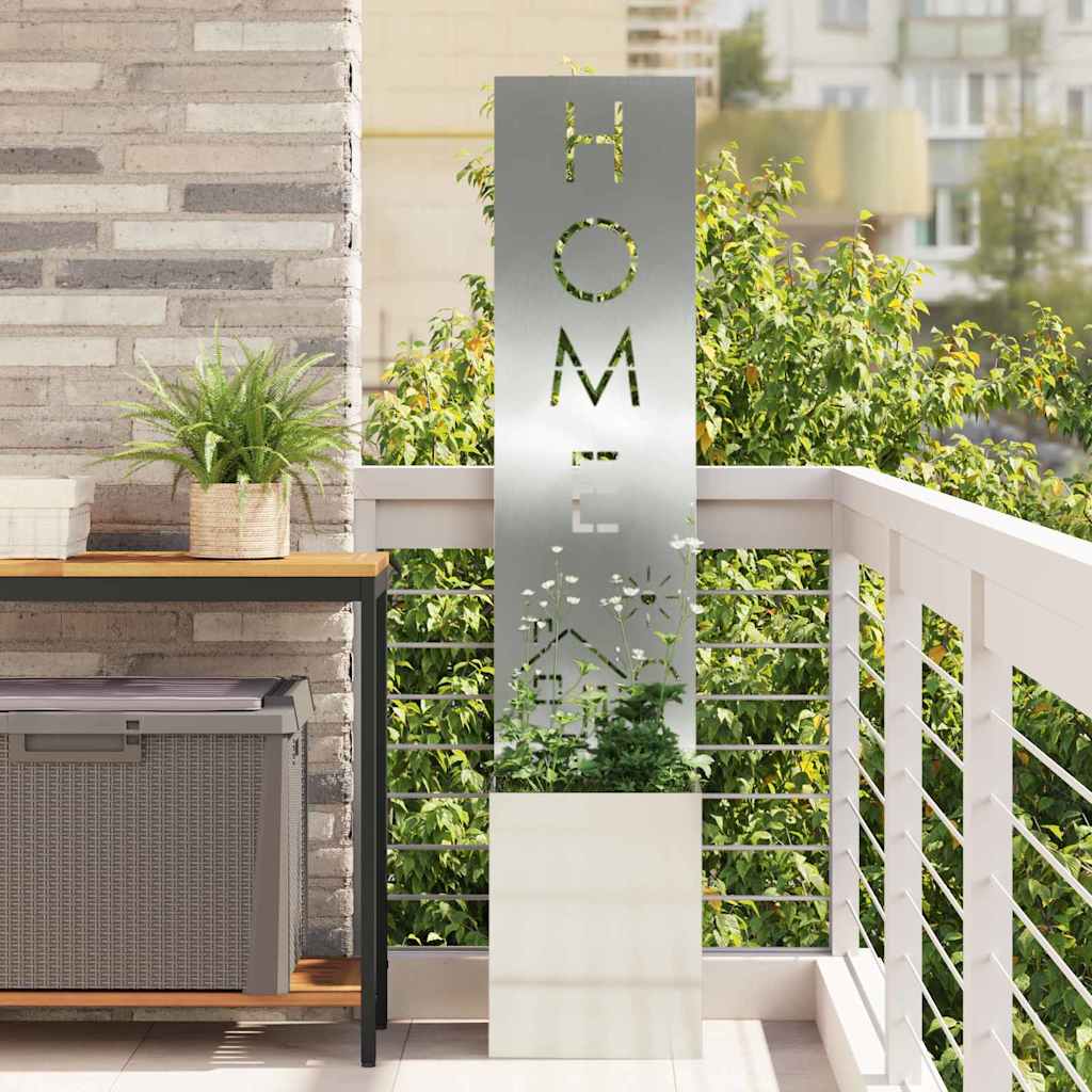 vidaXL Garden Privacy Screen Silver 32 x 32 x 150 cm Galvanised steel 1