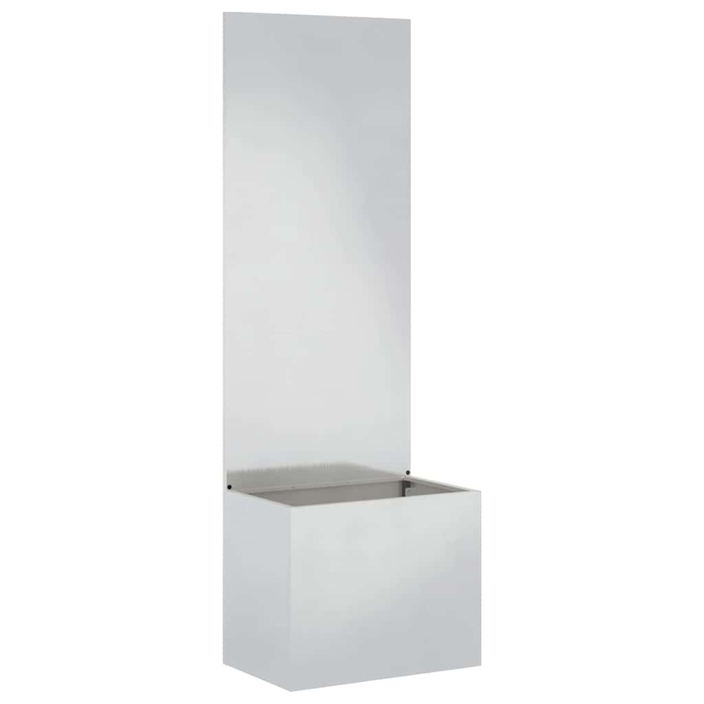 Garden Privacy Screen Sliver 50 x 32 x 150 cm Stainless Steel Blank