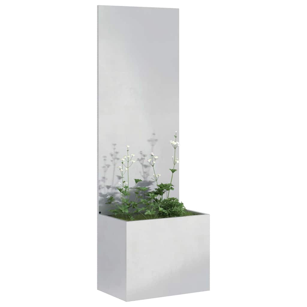 Garden Privacy Screen Sliver 50 x 32 x 150 cm Stainless Steel Blank