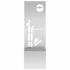vidaXL Garden Privacy Screen Silver 50 x 32 x 150 cm Galvanised steel 5