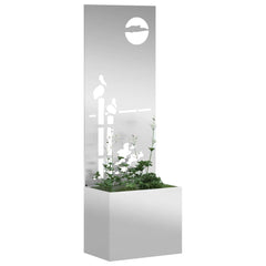 vidaXL Garden Privacy Screen Silver 50 x 32 x 150 cm Galvanised steel 3