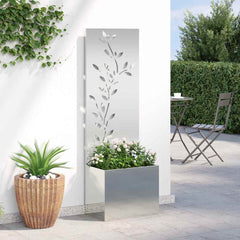vidaXL Garden Privacy Screen Silver 50 x 32 x 150 cm Galvanised steel 4