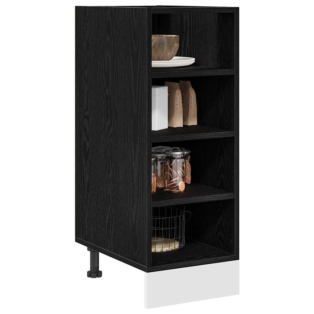 vidaXL Kitchen Base Cabinet Black oak 30 x 44.5 x 81.5 cm 3