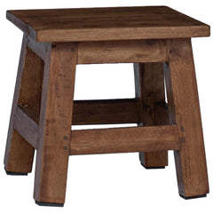 vidaXL Stool Natural 26 x 26 x 26 cm Mahogany Wood 2