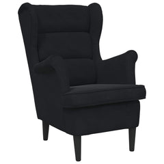 Armchair Velvet Black