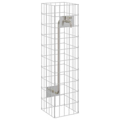 vidaXL Gabion Faucet 4 pcs Silver 25 x 25 x 100 cm Galvanised Steel 2