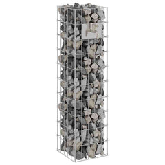 vidaXL Gabion Faucet 4 pcs Silver 25 x 25 x 100 cm Galvanised Steel 3