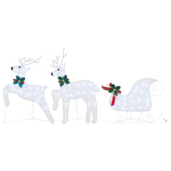 vidaXL LED Reindeers 3 pcs Cold White 43 x 18 x 66 cm Fabric 4