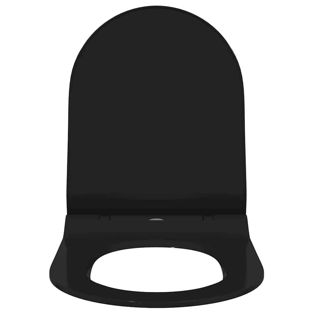 vidaXL Toilet Seat Adjustable Black 50 x 36.5 x 5 cm Polypropylene 5