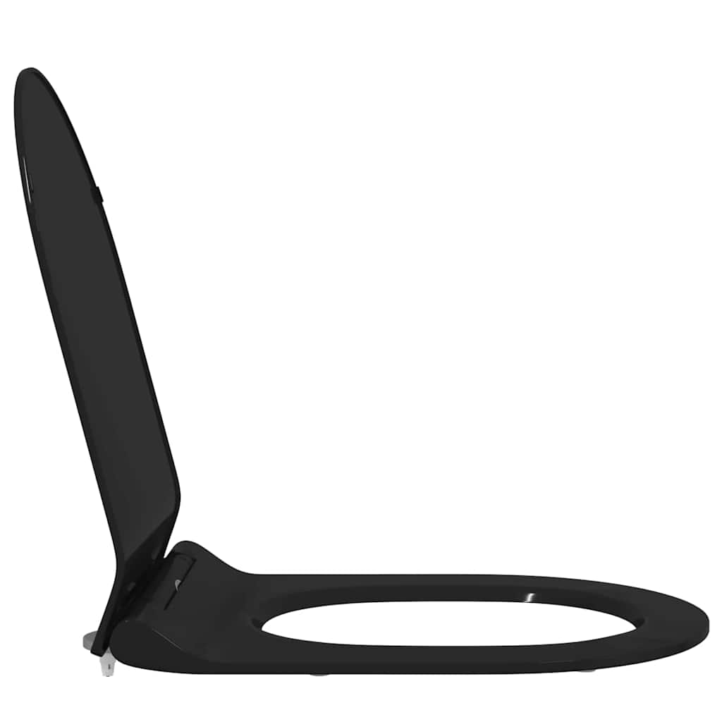 vidaXL Toilet Seat Adjustable Black 50 x 36.5 x 5 cm Polypropylene 6