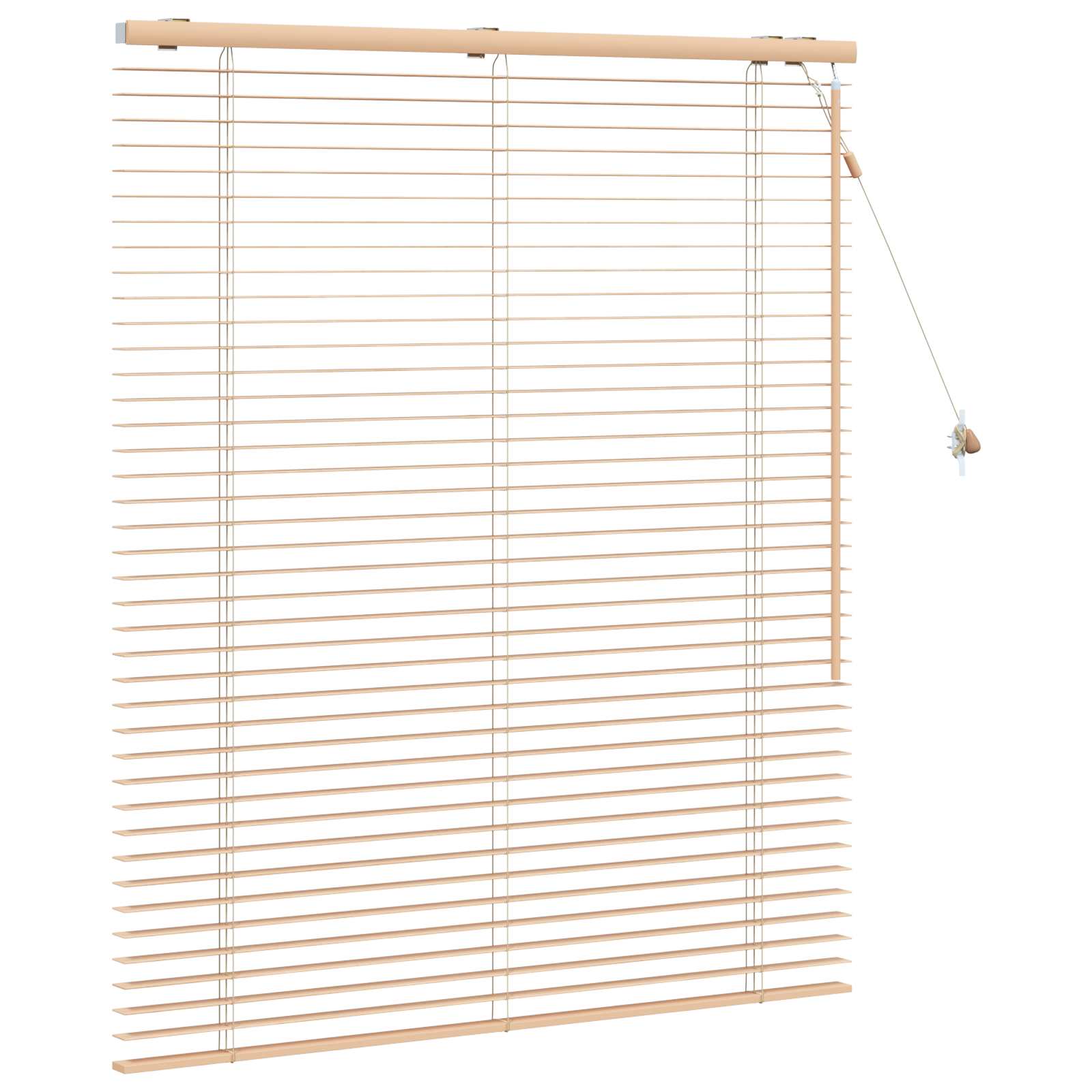 vidaXL Venetian Blind Oak Look 115 x 130 cm 35 mm Solid Paulownia Wood 3