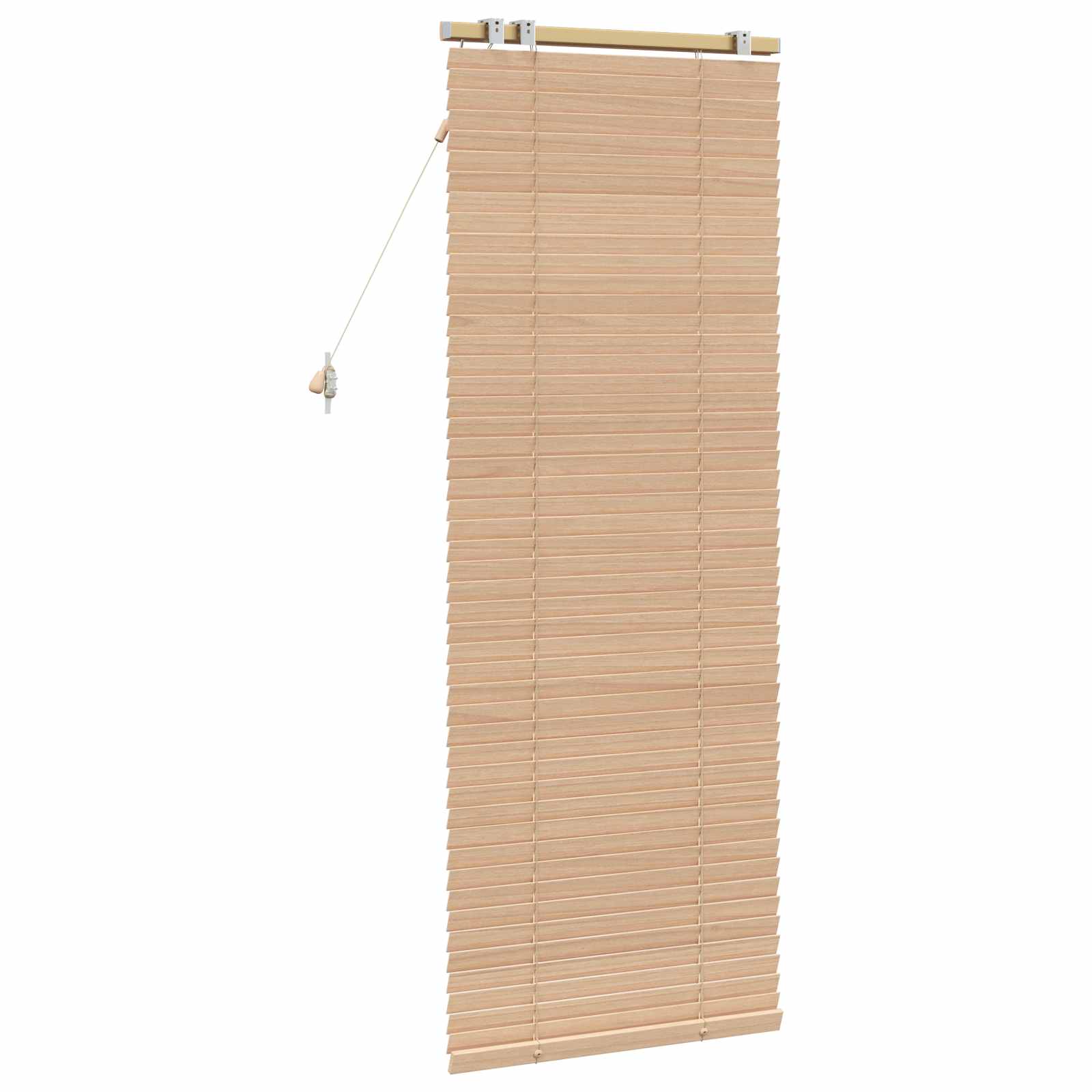 vidaXL Venetian Blind Oak Look 55 x 160 cm 35 mm Solid Paulownia Wood 4
