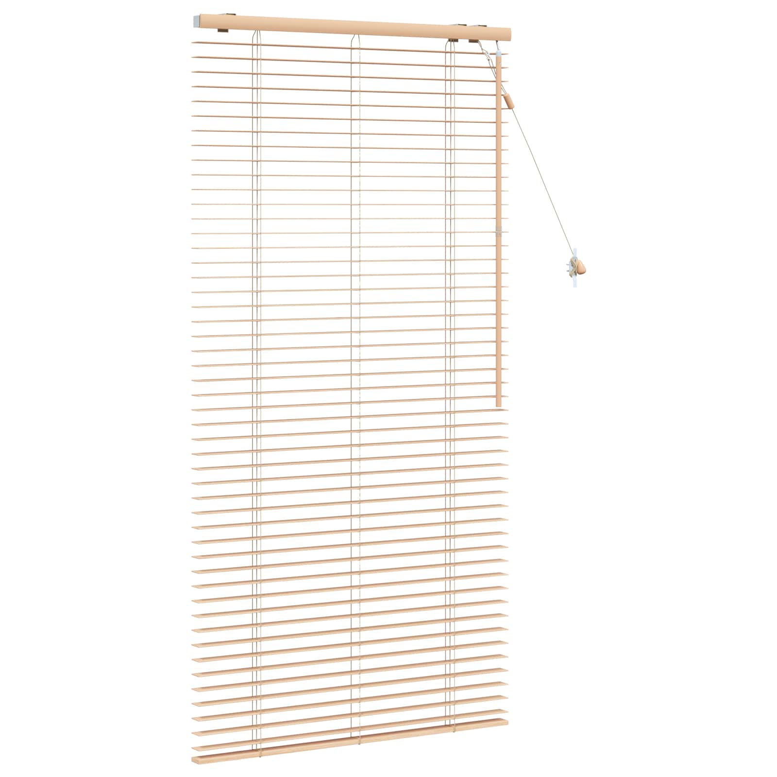 vidaXL Venetian Blind Oak Look 75 x 160 cm 35 mm Solid Paulownia Wood 3