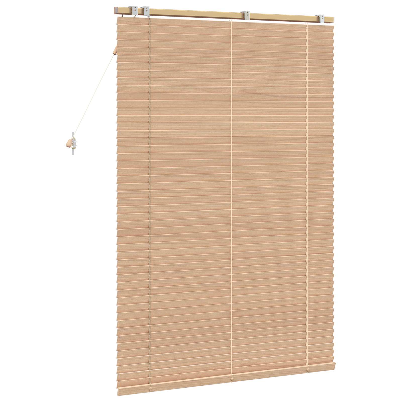vidaXL Venetian Blind Oak Look 110 x 160 cm 35 mm Solid Paulownia Wood 5