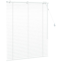 vidaXL Venetian Blind White 115 x 130 cm 35 mm Solid Paulownia Wood 3