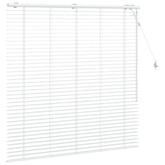 Venetian Blind 35 mm Solid Paulownia Wood Drop 130 cm White 140 cm