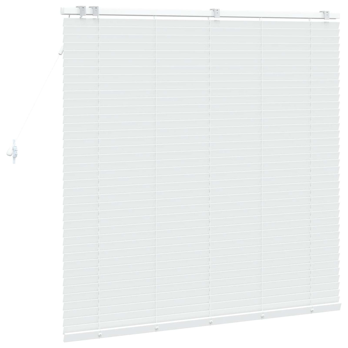Venetian Blind 35 mm Solid Paulownia Wood Drop 130 cm White 140 cm